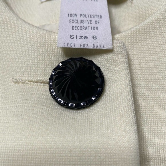 Henry Lee vtg long line structured Button Blazer Jacket Womens Sz 6 Ivory - Picture 4 of 9